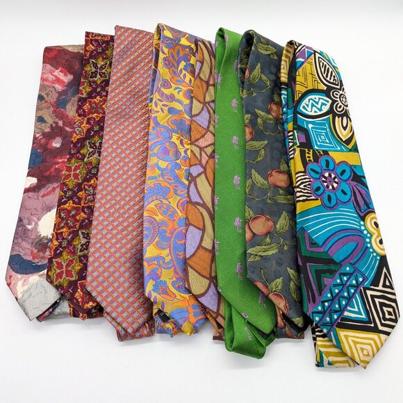 VintageColorful Novelty Print Men's Professional Career Tie Bundle